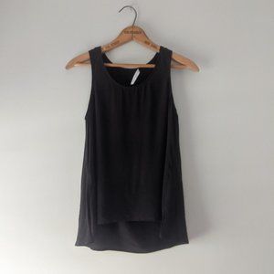 Everlane | Black High Low Silk Tank Size S